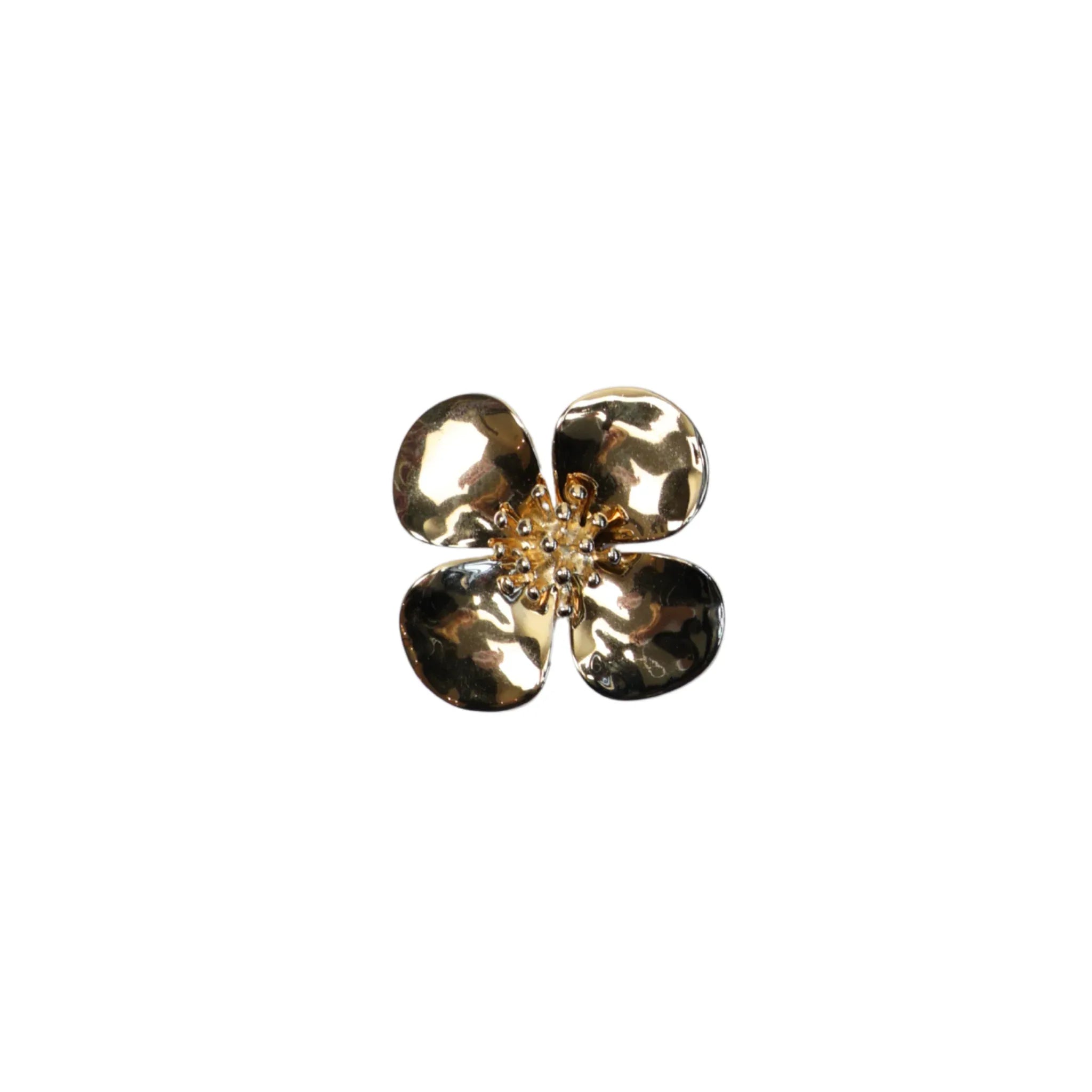 Goldene Blumen Anstecknadel, geschlossen, klein – Just the Jacket