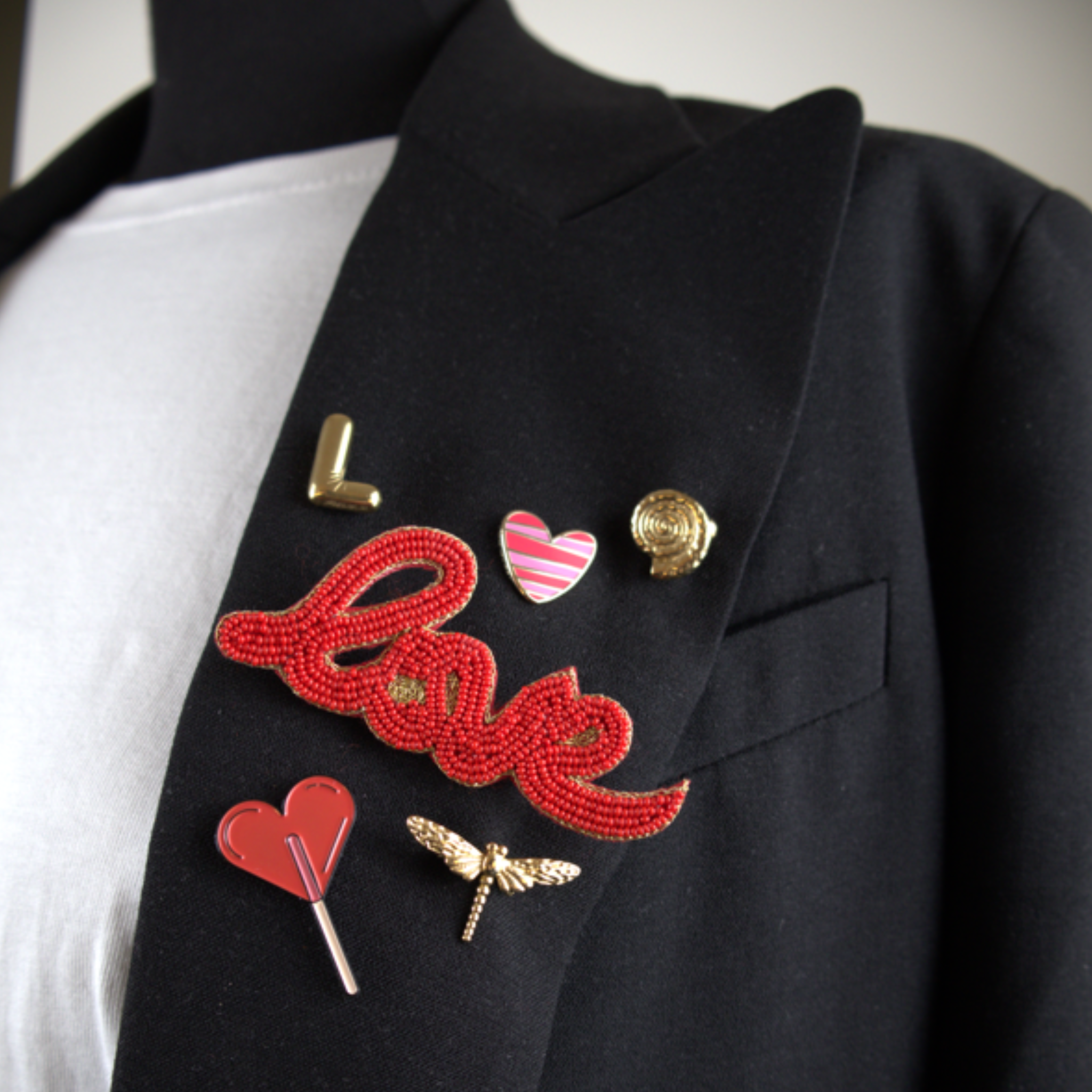 Broche speld goud libelle