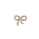 brooch bow silver and gold