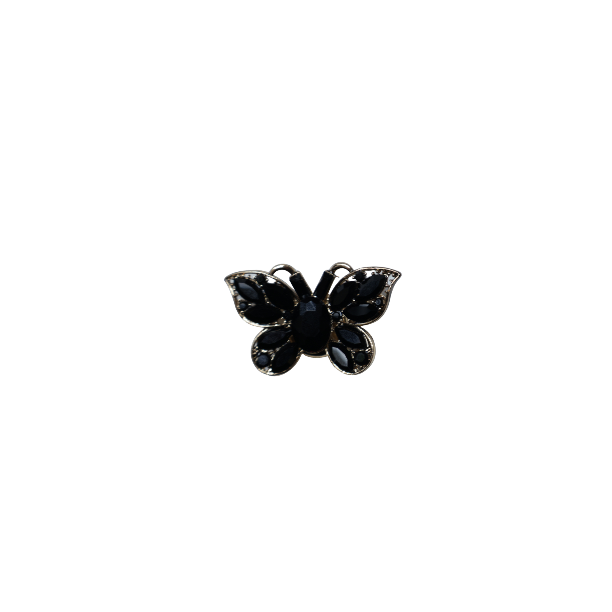 Brooch magnet black gold butterfly