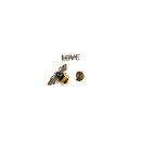 brooches bee, love and shell