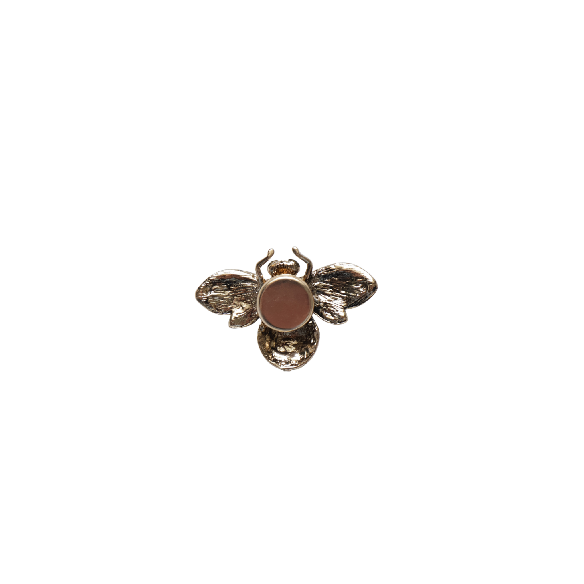 Brooch magnet gold, green, pink bee