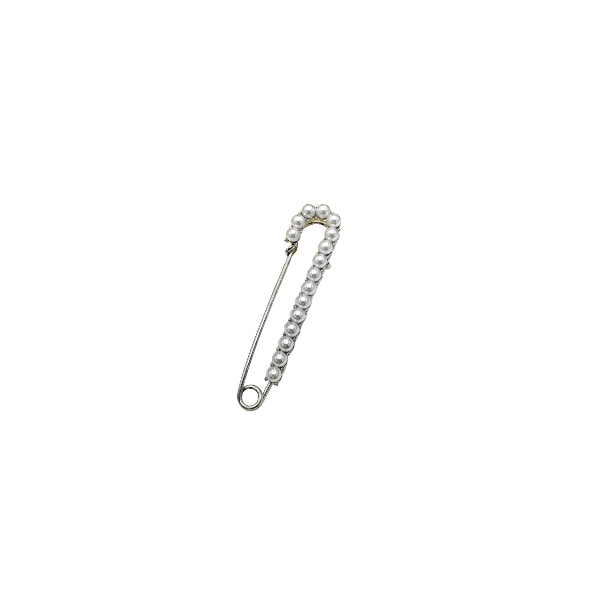10058 brooch pin pearl silver ornamental pin