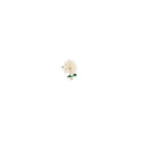 mini bloem broche wit met groen en goud