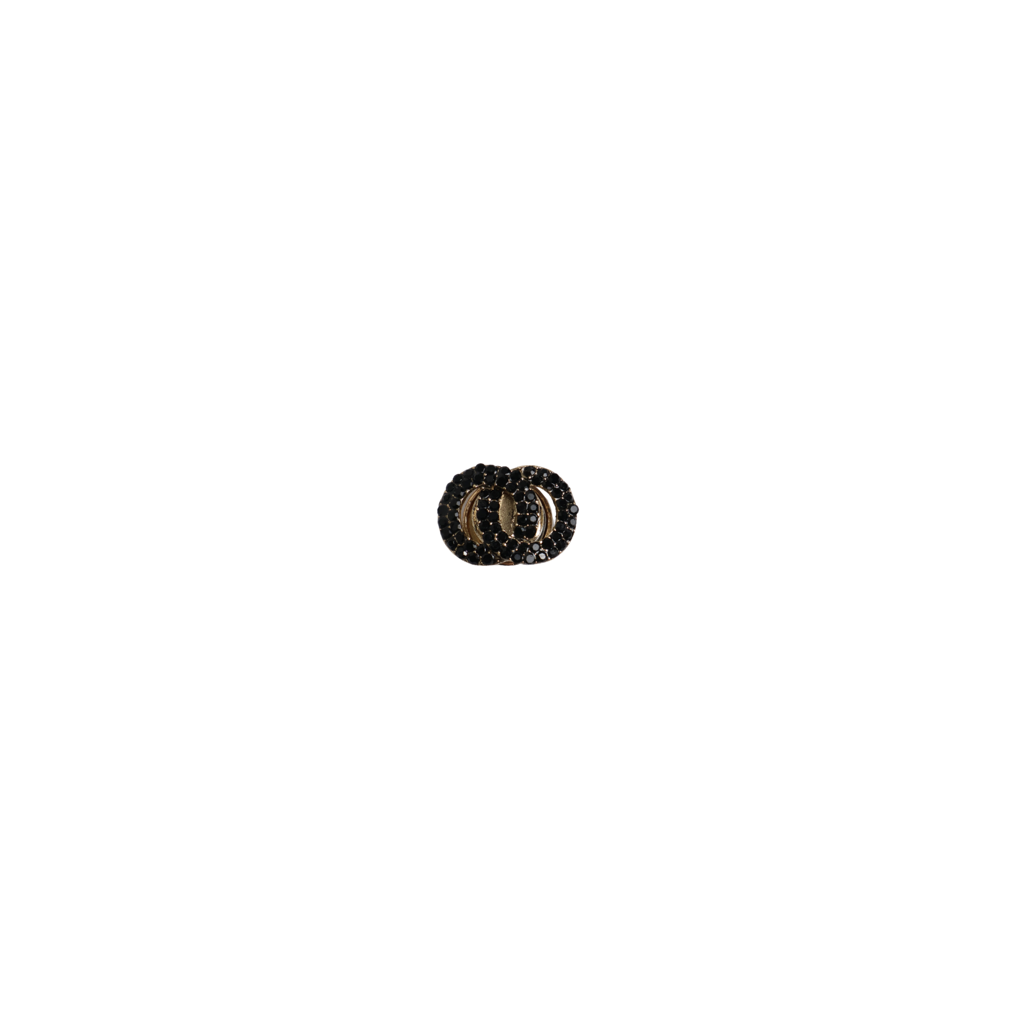 Brosche Magnet schwarz zwei Kreise