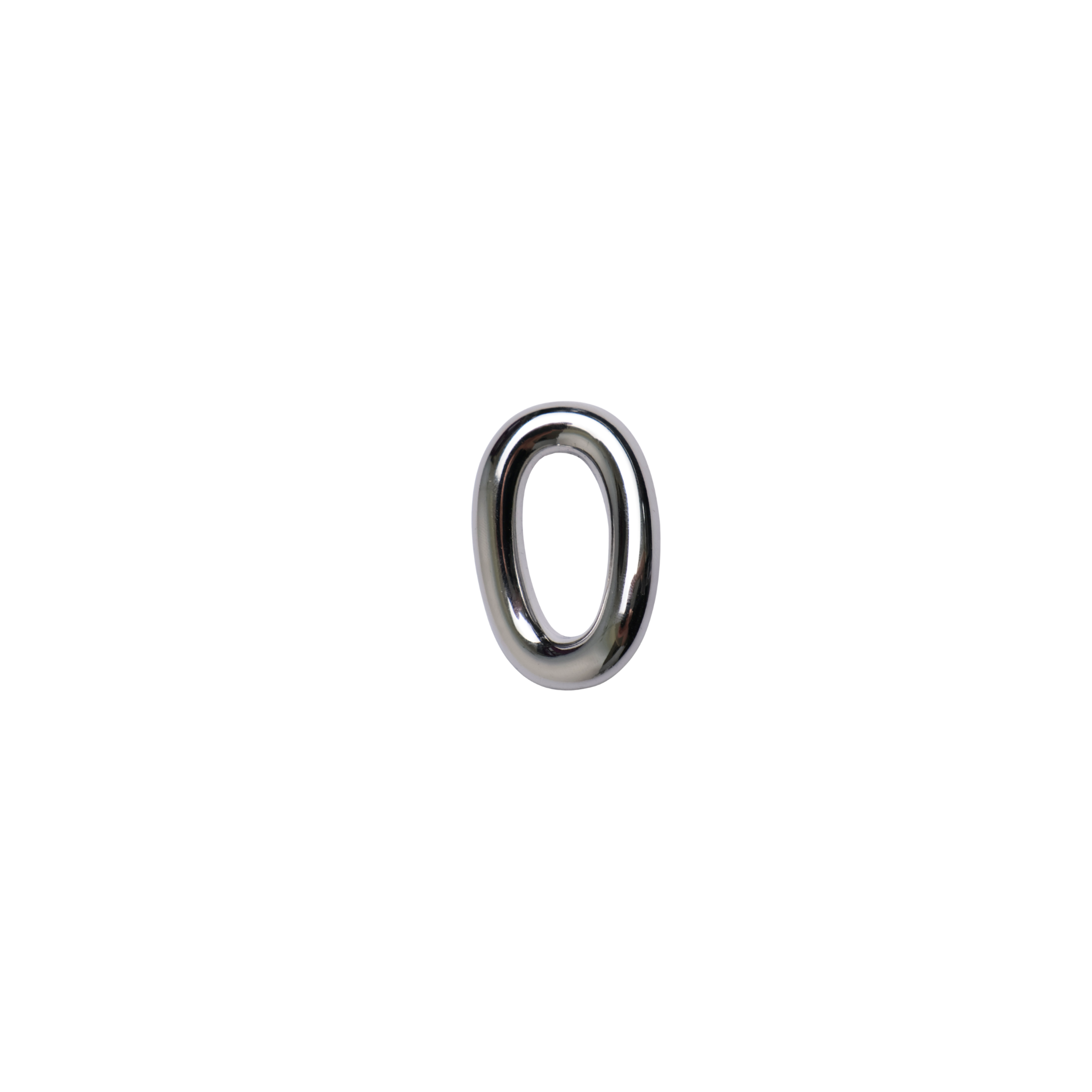 Brooch pin open oval silver