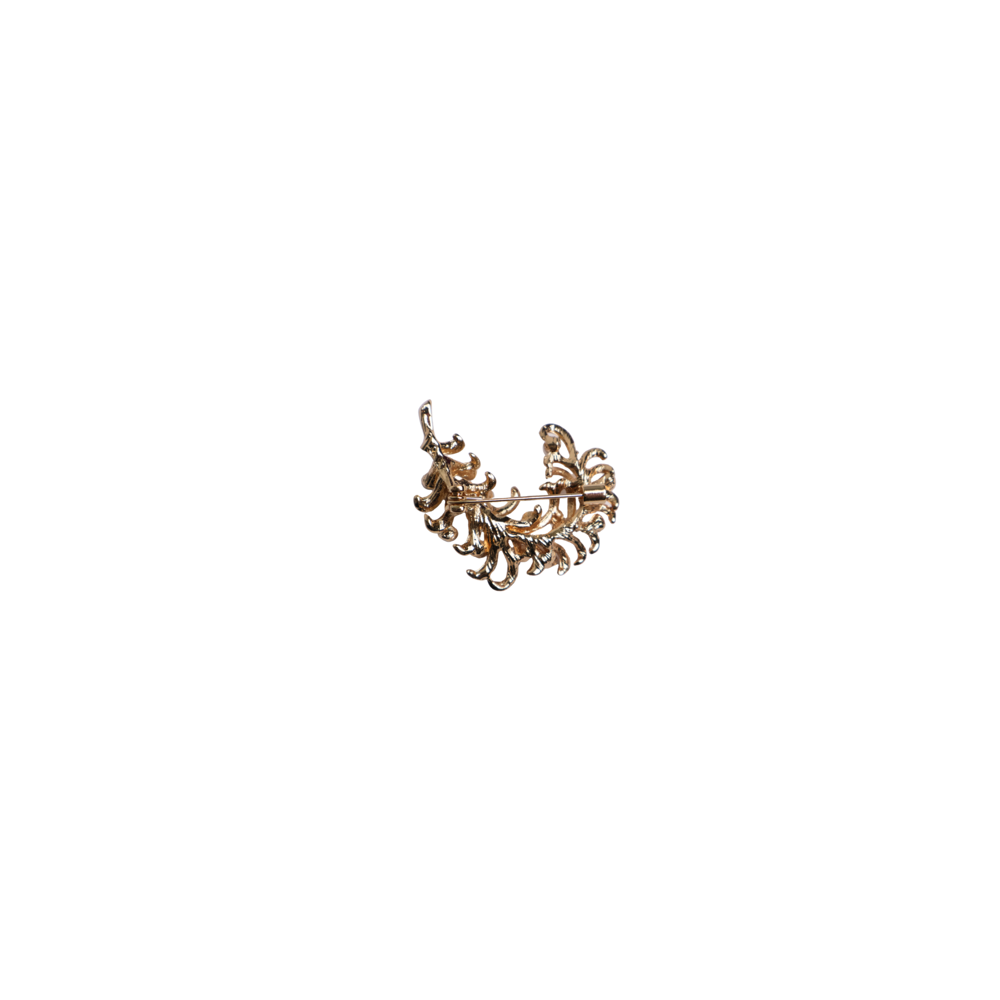 Brooch pin feather with pearls