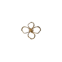 broche goud open bloem met stuifmeel