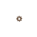 mini broche goud en zilver rond open achterkant