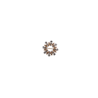 mini broche open rond goud en zilver