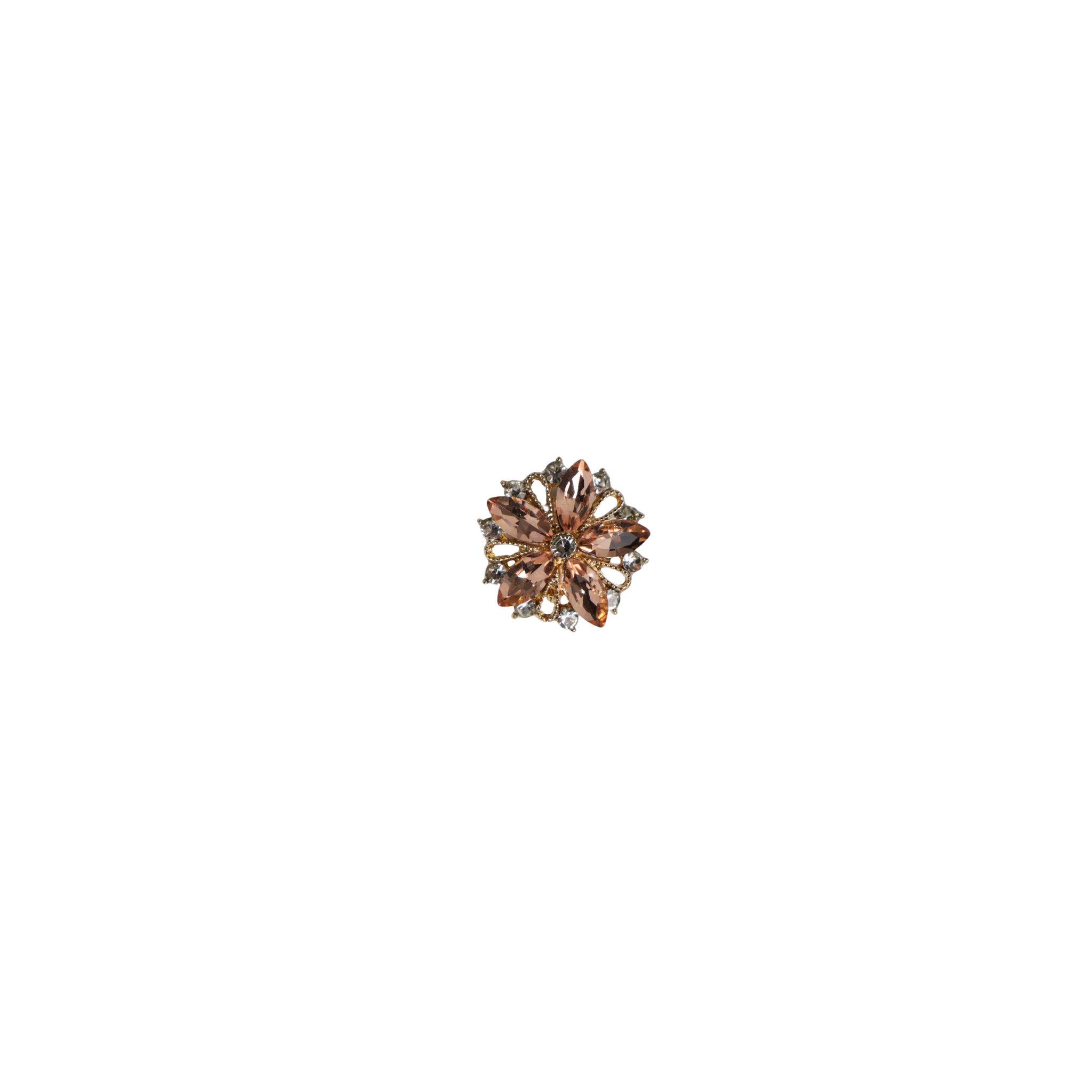 Brooch pin mini flower pink gold silver