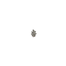 mini broche zilver blad