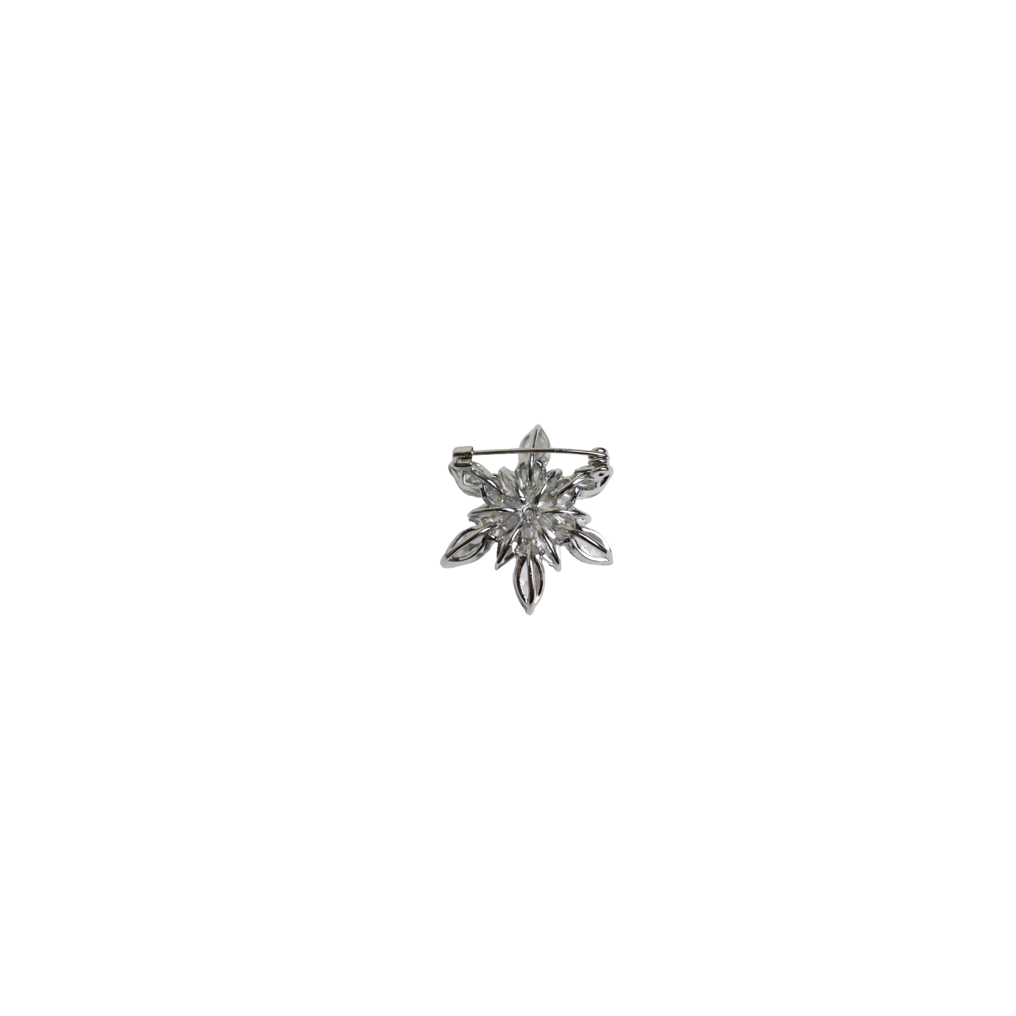 Brooch pin silver snowflake