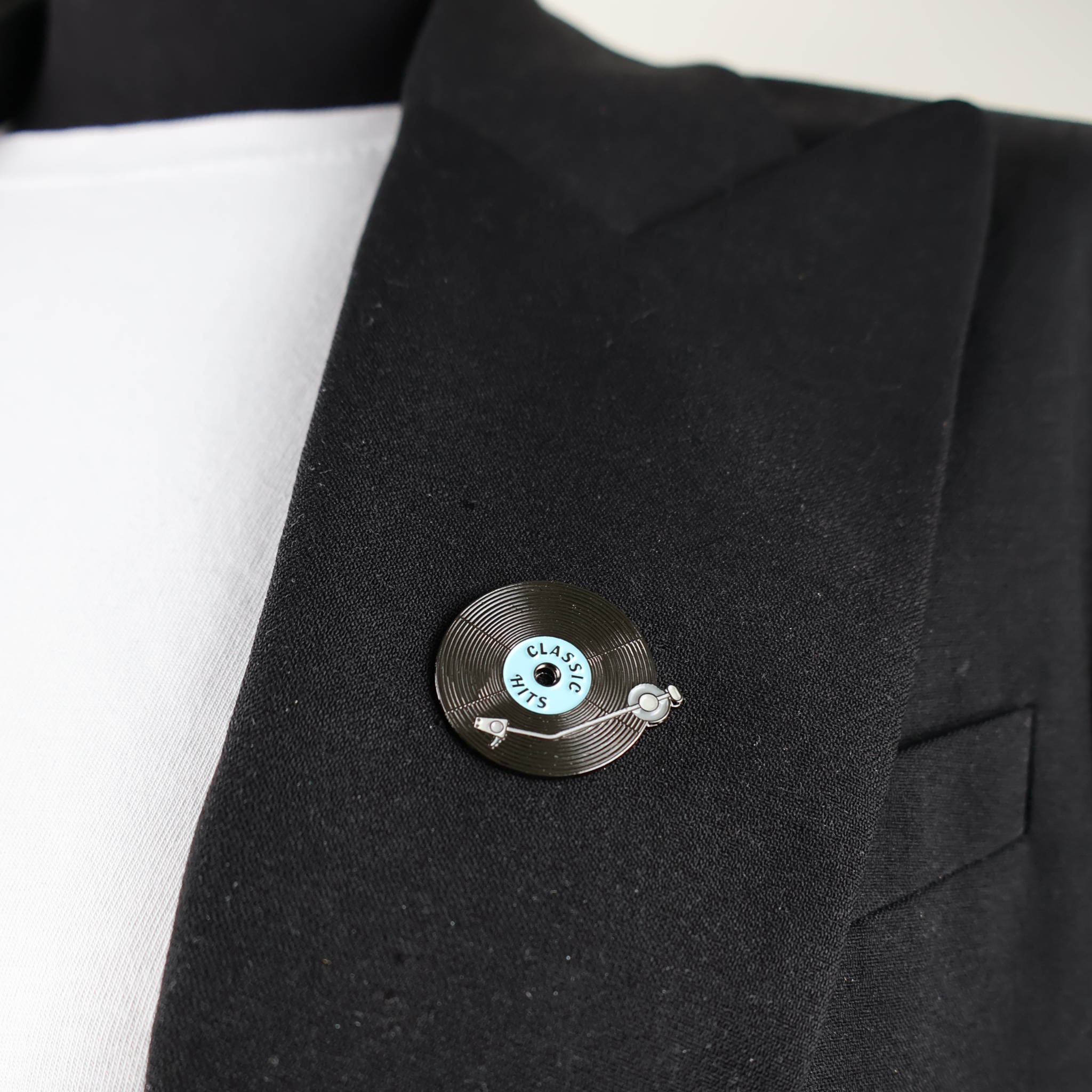 Anstecknadel Vinyl-Schallplatte