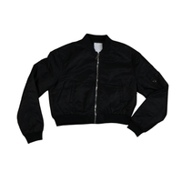 2001 bomber jacket black with zipper and pockets product
