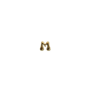 pin letter m gold