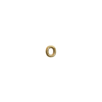 pin letter o gold