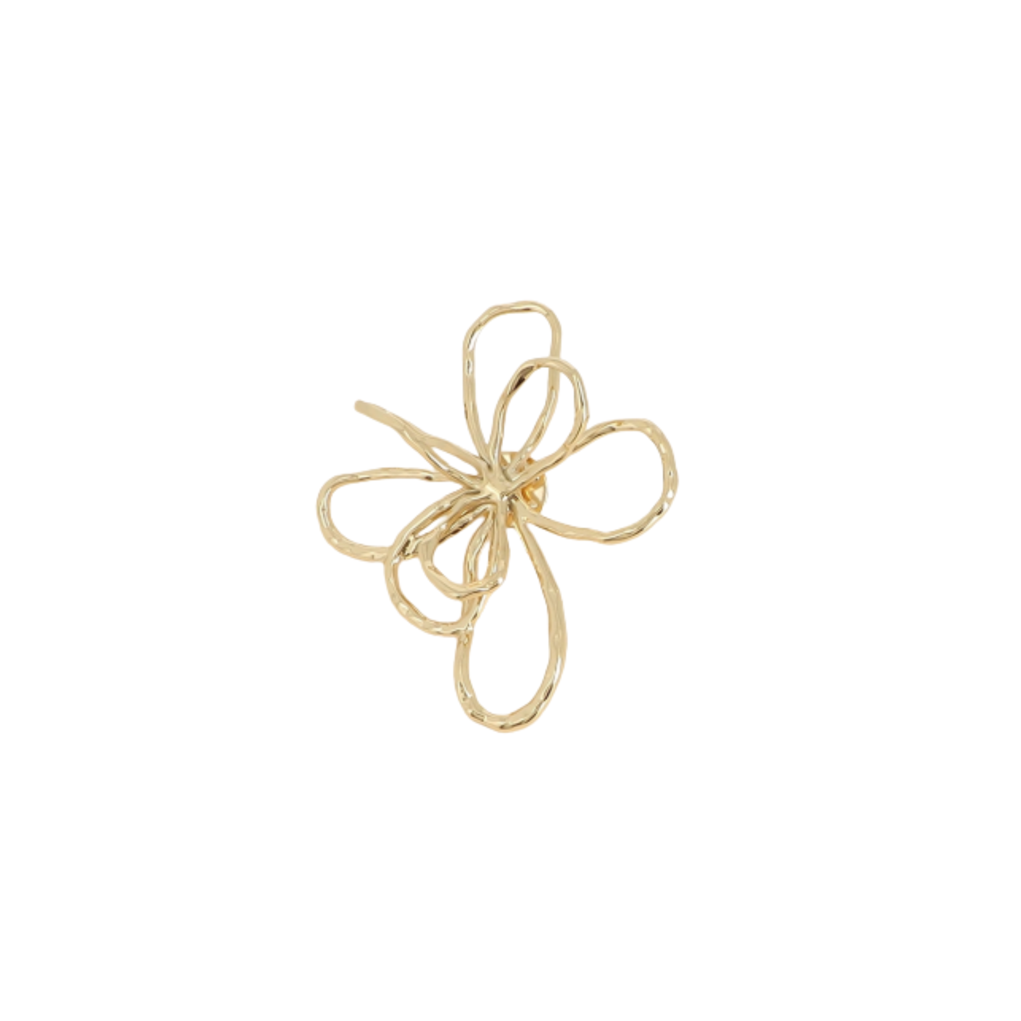 20057 pin gold open flower design