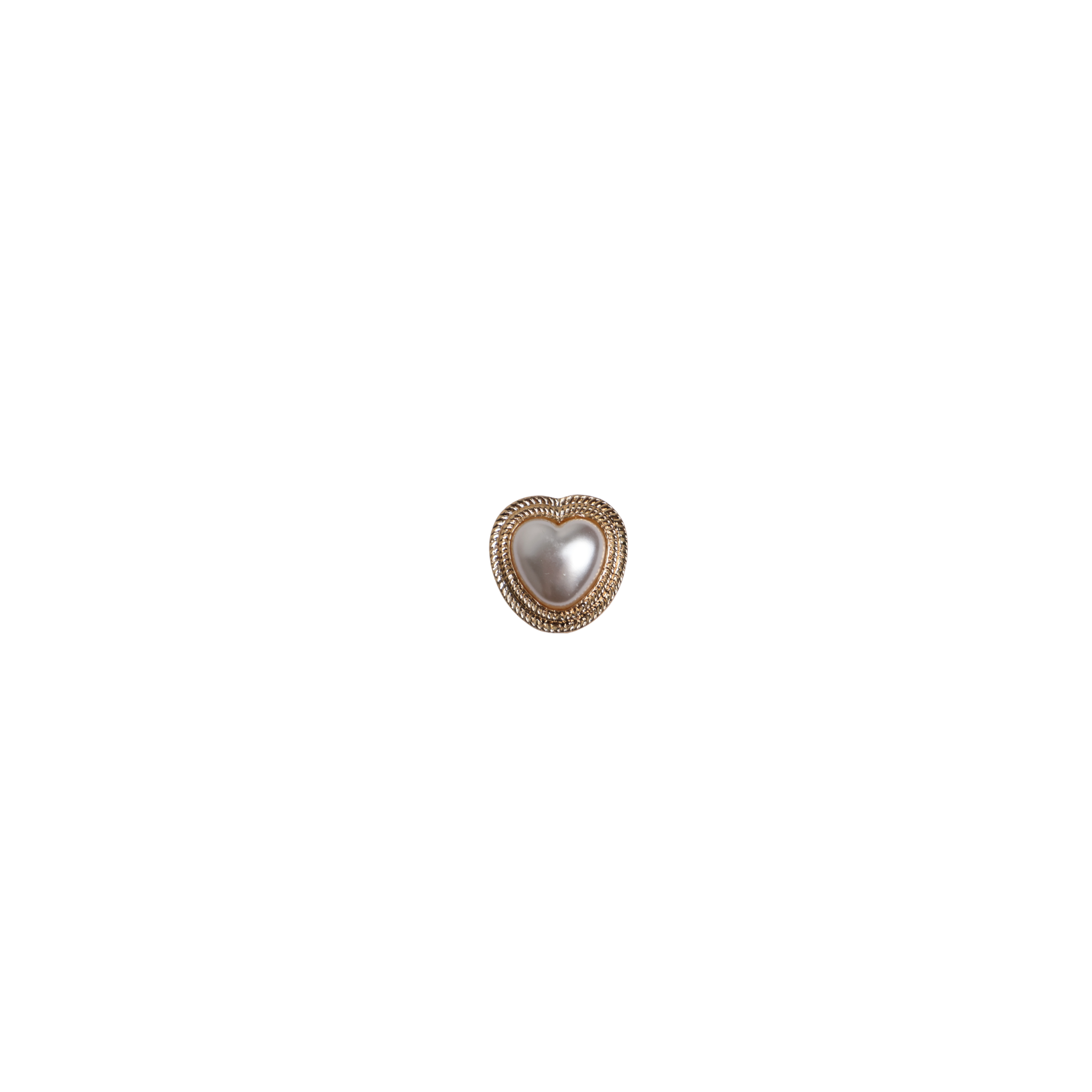 Goldene Herzbrosche mit Perle