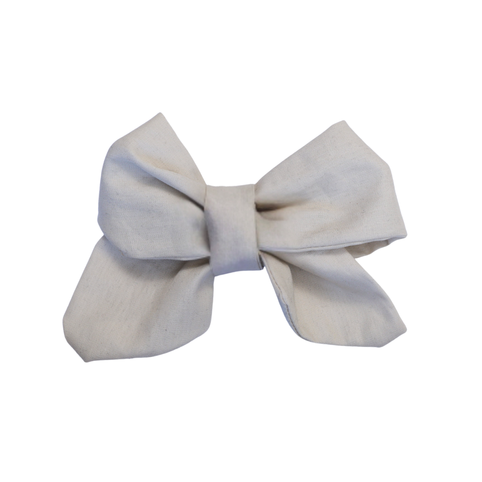 Beige bow fabric with safety pin