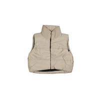 3001 bodywarmer beige with zipper and pockets product
