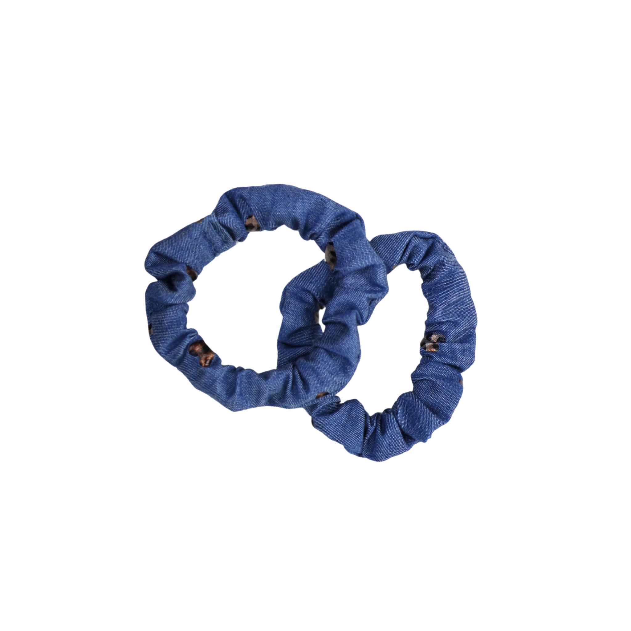 Mouwophouder denim stof met panter hartjes