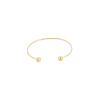 Sleeve holder flexibele stainless steel gold with 2 balls