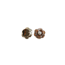 button cover bruin bloem met parel