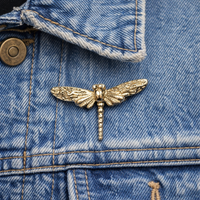Broche libelle goud